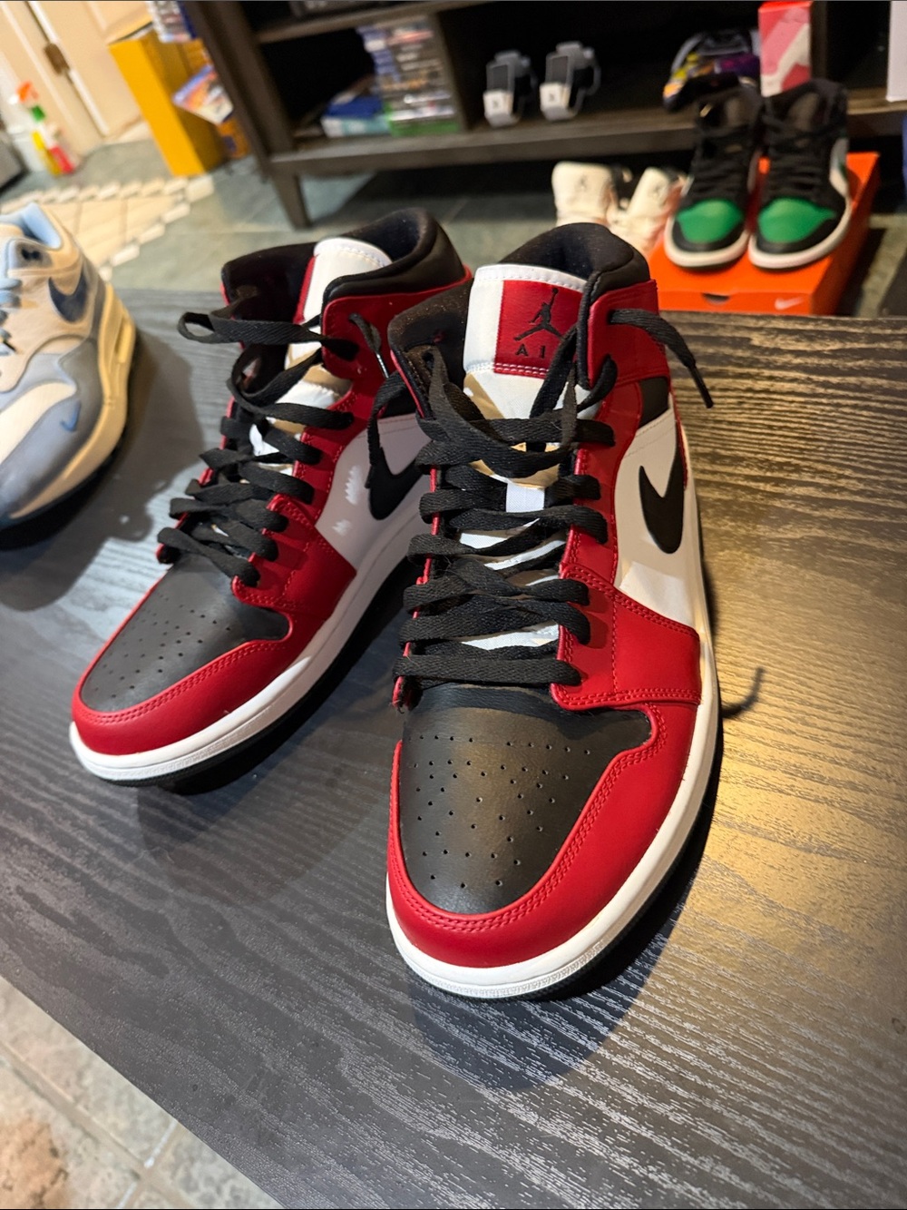 Jordan Men’s High-Top Sneakers - Black/Red/White
